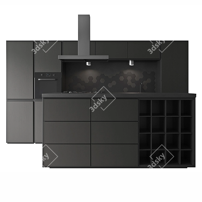 Modern Kitchen Collection 3D model image 1