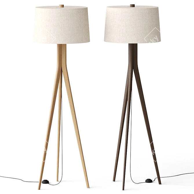 Modern Lane Floor Lamp | Sleek Design & Versatile Lighting 3D model image 1