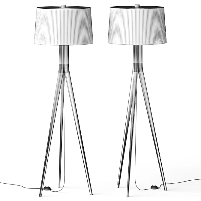 Modern Lane Floor Lamp | Sleek Design & Versatile Lighting 3D model image 2