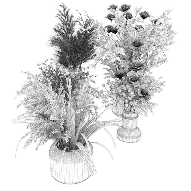Indoor Pine Flower Bouquet - Collection 268 3D model image 1