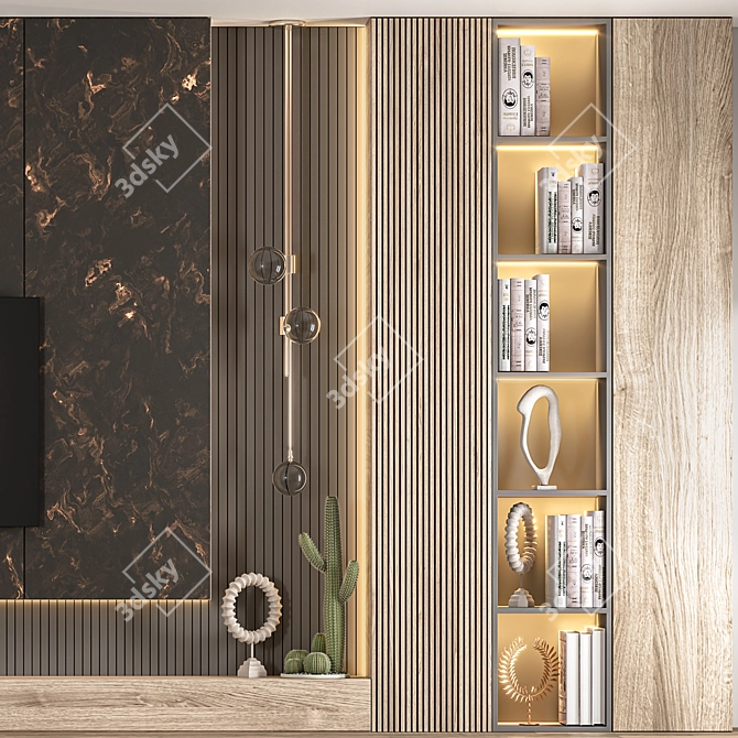 Modern TV Wall Unit - 2015 Design 3D model image 3