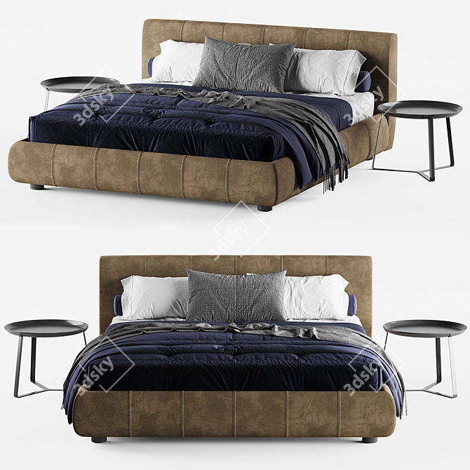 Bend Bed: Sleek and Comfortable 3D model image 2