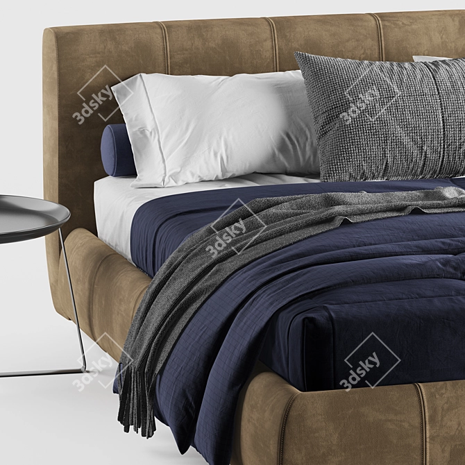 Bend Bed: Sleek and Comfortable 3D model image 3