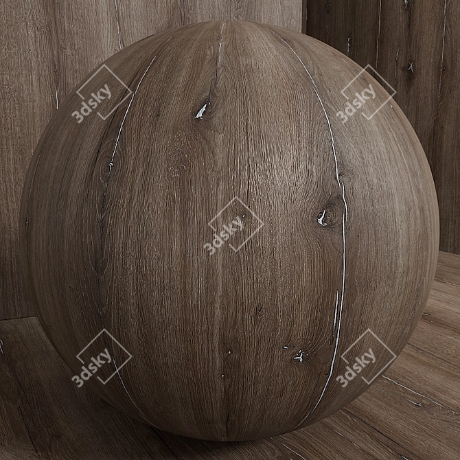 Seamless Oak Wood Set 3D model image 3