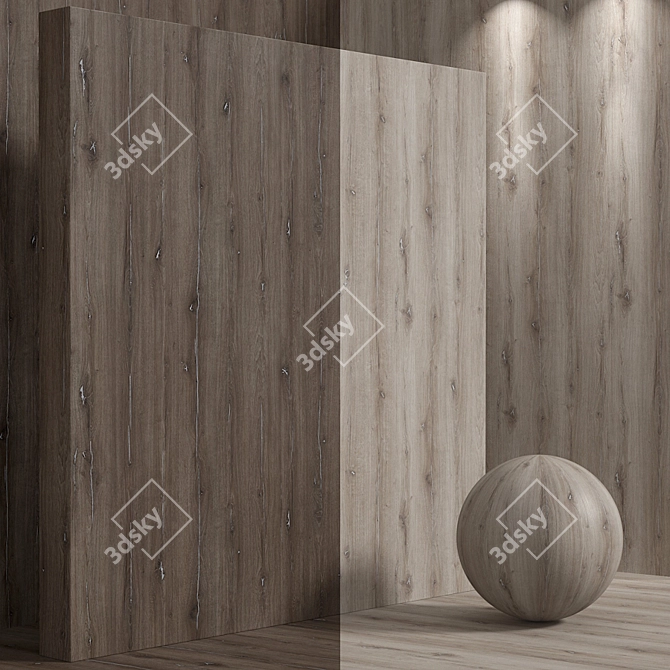 Seamless Oak Wood Set 3D model image 8