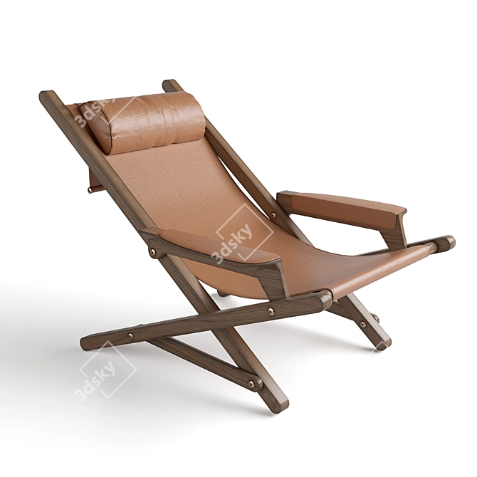 Elegant Emile Armchair: A Perfect Blend of Comfort and Style 3D model image 1