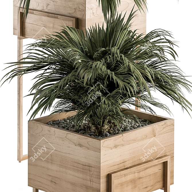 318 Indoor Plant Set in Wooden Box 3D model image 2