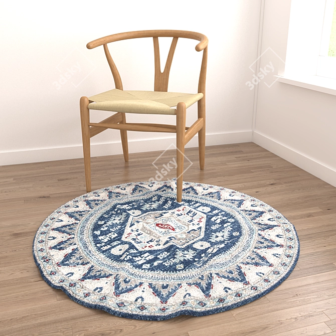 Round Rugs Set - 6-Piece Variety Kit 3D model image 6