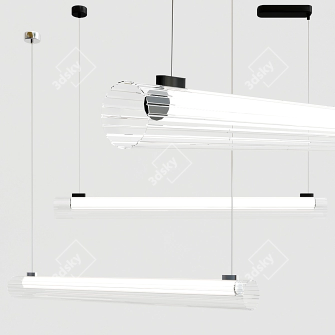 Modern Glass Pendant Lamp: IO 3D model image 1