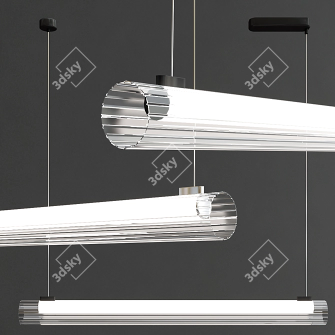 Modern Glass Pendant Lamp: IO 3D model image 2