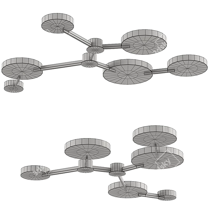 Mida Large Modern Design Lamp 3D model image 2