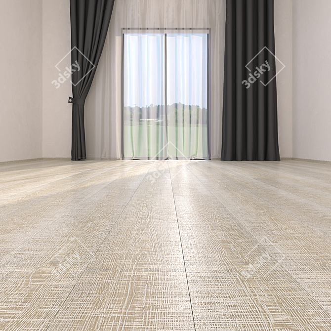 Segato Bianco Parquet Floor: Stunning HD Textures 3D model image 2