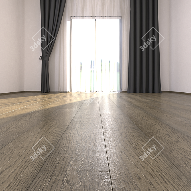 Tamarindo Parquet Floor: HD Textures & Multiple Materials 3D model image 2