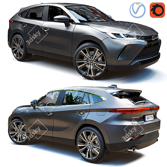 Sleek Toyota Harrier 2021 3D model image 1