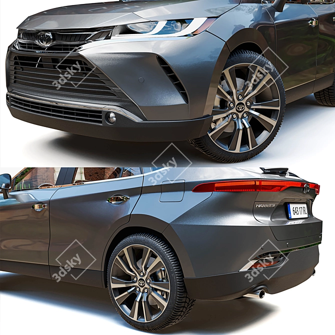 Sleek Toyota Harrier 2021 3D model image 5