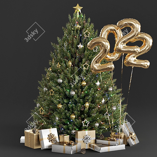 Christmas Tree VRay & Corona 3D Model 3D model image 1