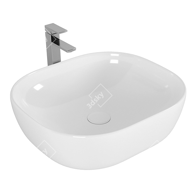 Modern Countertop Washbasin by BelBagno 3D model image 1