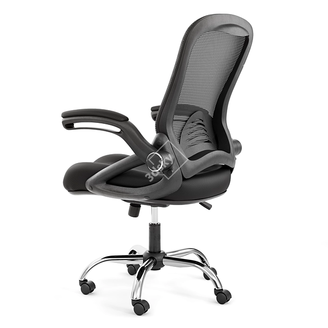 Mesh Back Office Chair ESS-3013-BLK 3D model image 2