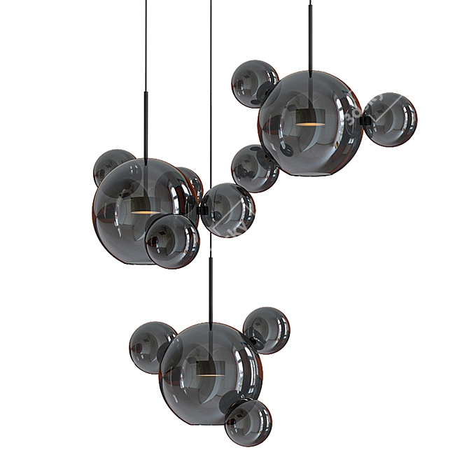 Coombes Smoky V-Ray Chandelier 3D model image 1