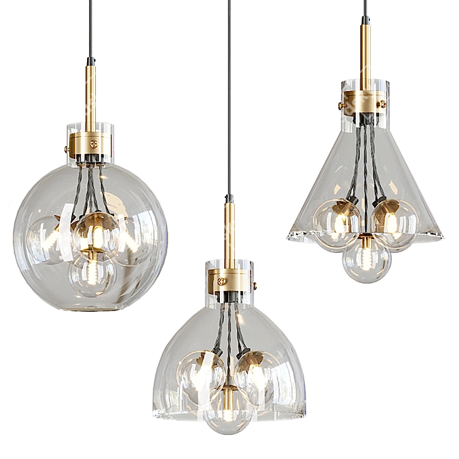 Modern Vappe Pendant Lamp 3D model image 1