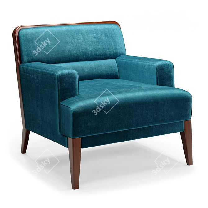 Refined Brompton Lounge Chair: Ultimate Comfort 3D model image 8