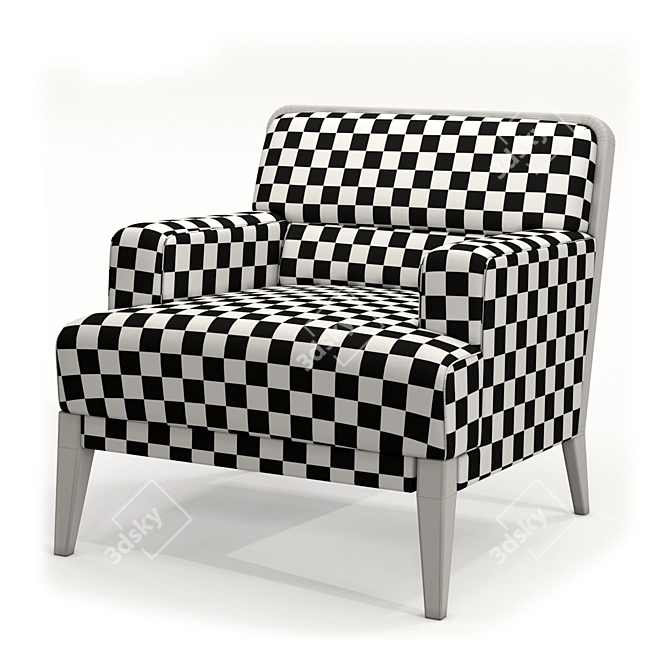 Refined Brompton Lounge Chair: Ultimate Comfort 3D model image 12