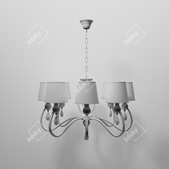 Elegant ALADDIN LUX Hanging Chandelier 3D model image 3