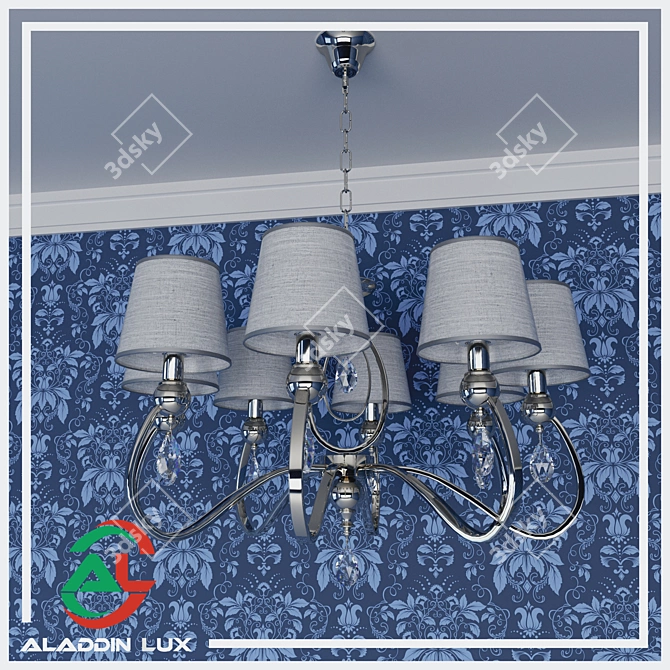 Elegant ALADDIN LUX Hanging Chandelier 3D model image 4