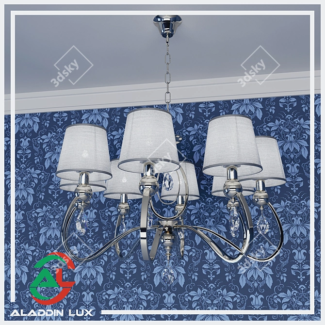 Elegant ALADDIN LUX Hanging Chandelier 3D model image 5