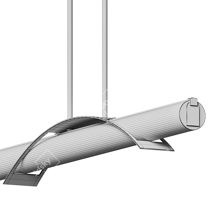 Sleek Bertoldo Linear Suspension 3D model image 4