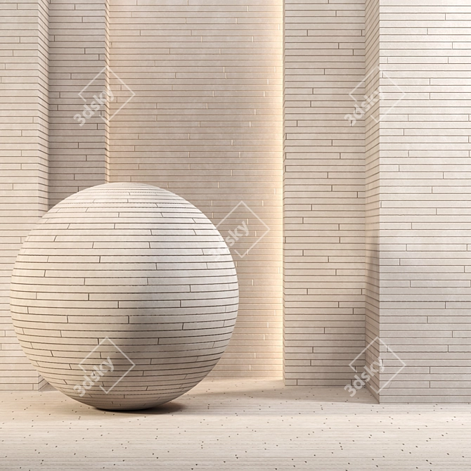 3 White Brick Texture 4k Seamless 3D model image 2