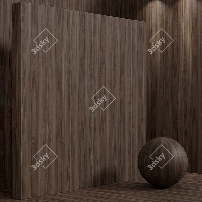 Seamless Ash Wood Material - Set 3D model image 6