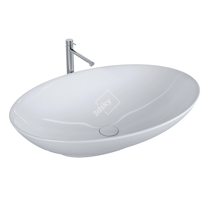 Modern Italian Washbasin: Scarabeo Neck 3D model image 2