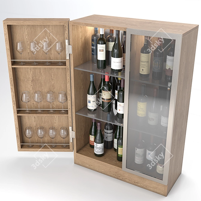 Modern Bar Cabinet Giulia 3D model image 1