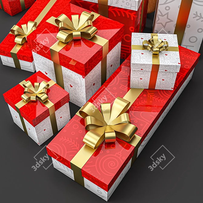 Festive Christmas Decor Set 3D model image 3