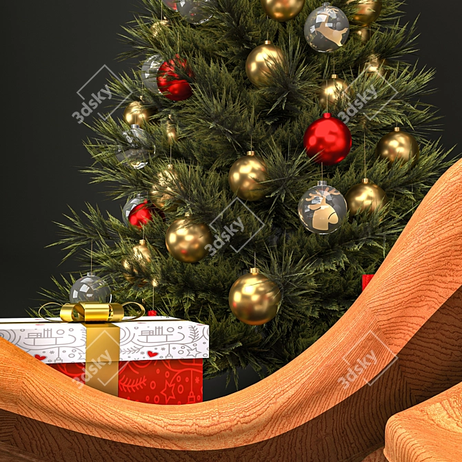 Festive Christmas Decor Set 3D model image 4