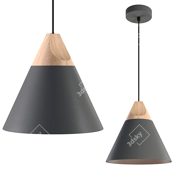 Sleek Pendant Lamp for Modern Interiors 3D model image 2