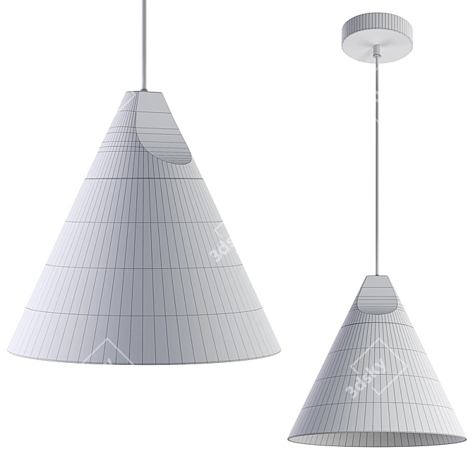 Sleek Pendant Lamp for Modern Interiors 3D model image 4