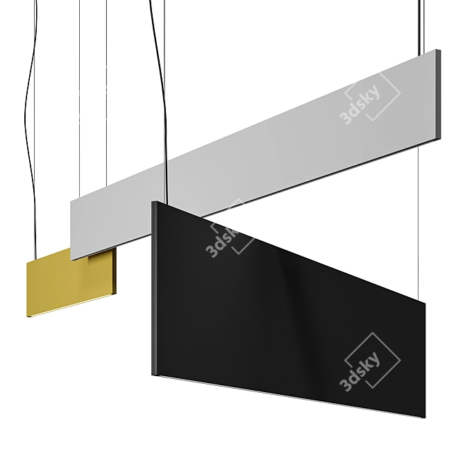 Sleek Pantone Pendant Lamp 3D model image 1