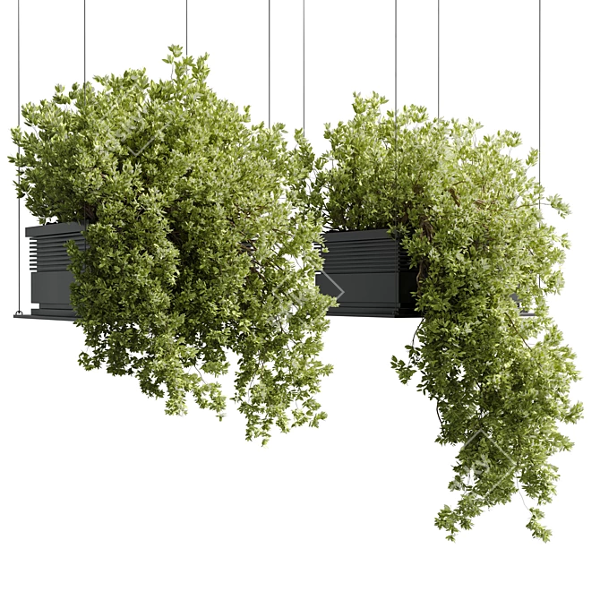 14 Metal Bax Vase: Outdoor/Indoor Hanging Pot Collection 3D model image 2