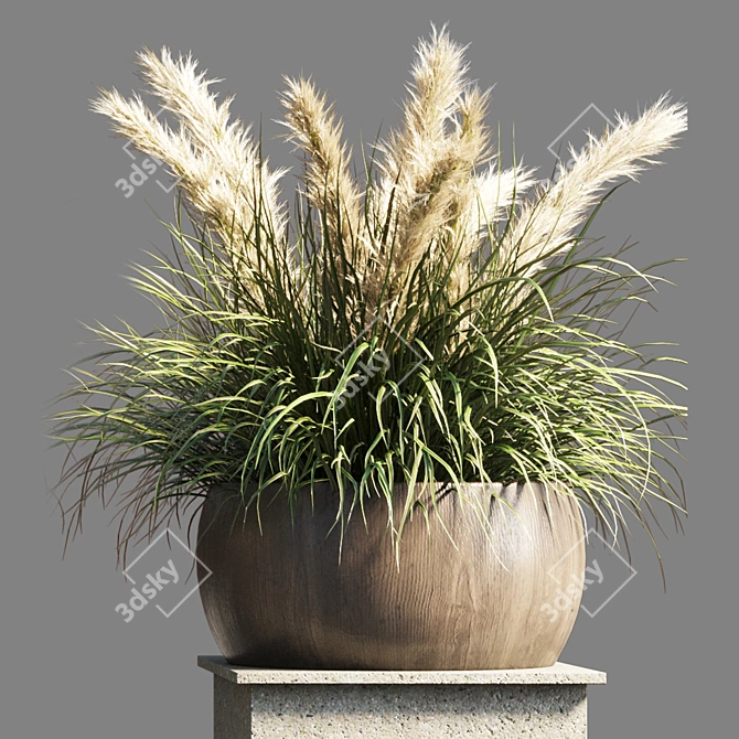 70 Pot Pampas Grass: Indoor/Outdoor Vase Stand 3D model image 4