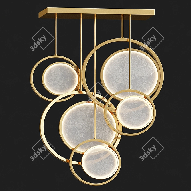 Lunar Glow Pendant Light 3D model image 1