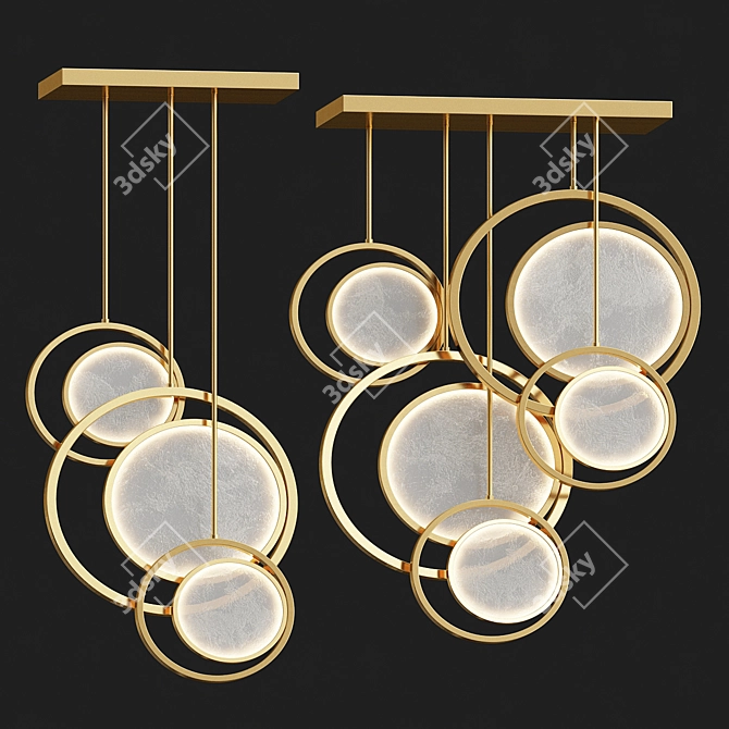 Lunar Glow Pendant Light 3D model image 2