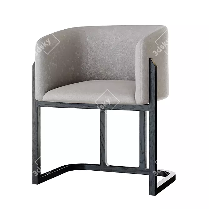 Elegant Olivya Stone Dining Chair 3D model image 2