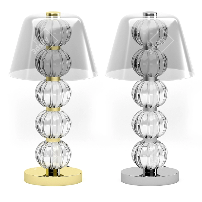 Amulet Table Lamp: Elegant Glass and LED Design 3D model image 1