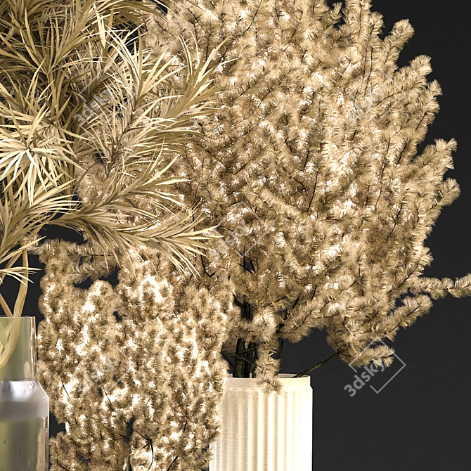 Elegance of Pampas Bouquet 3D model image 2