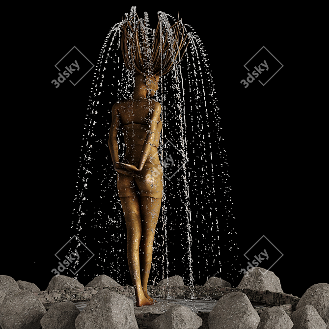 High-Quality Water Fountains 3D model image 2