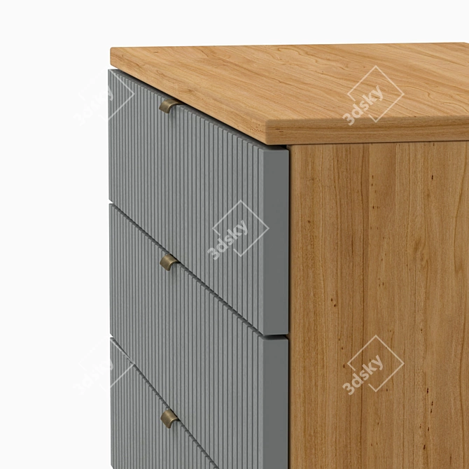 Chess No. 2: Small Black Chest of Drawers 3D model image 5