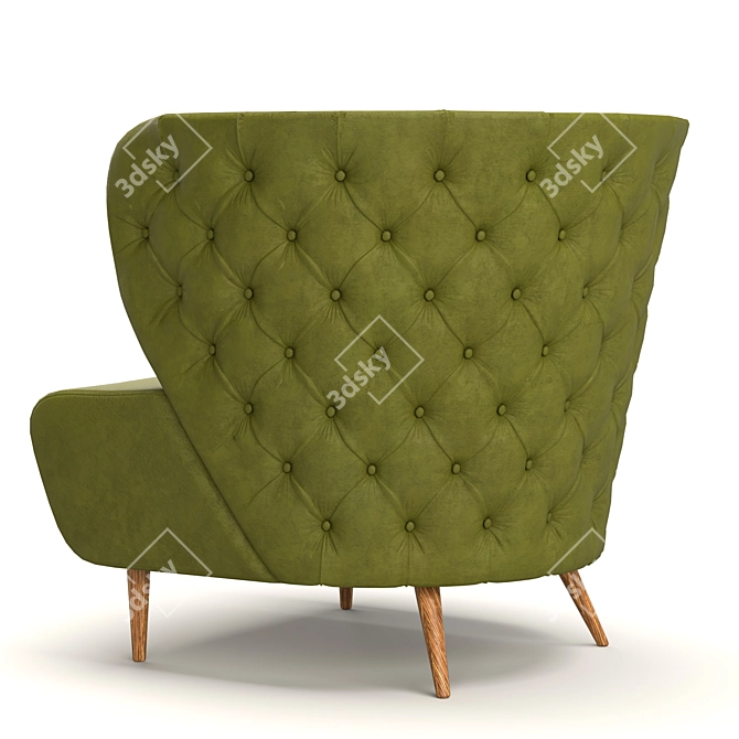 Modern Fado Armchair: 3D Model 3D model image 2