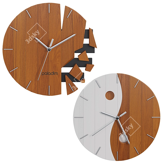 Elegant Timepiece: Paladim Wall Clock 3D model image 1